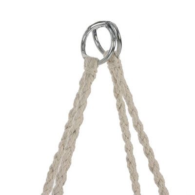Charles Bentley Cotton Woven Hanging Swing Chair / Hammock in Beige - 9