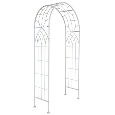 Charles Bentley Decorative Wrought Iron Arch - Antique White