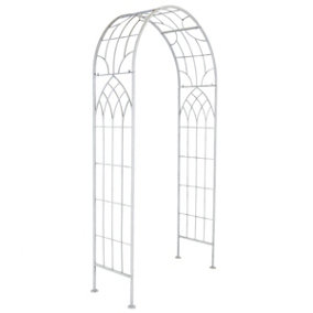 Charles Bentley Decorative Wrought Iron Arch - Antique White