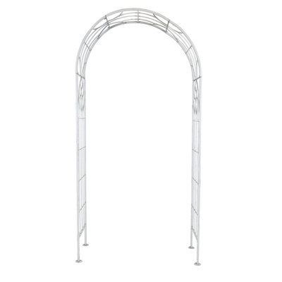 Charles Bentley Decorative Wrought Iron Arch - Antique White