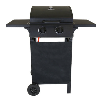 Charles Bentley Deluxe Auto Ignition 2 Burner Gas BBQ Grill Steel Barbecue Black - 4
