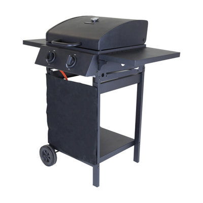 Charles Bentley Deluxe Auto Ignition 2 Burner Gas BBQ Grill Steel Barbecue Black - 5