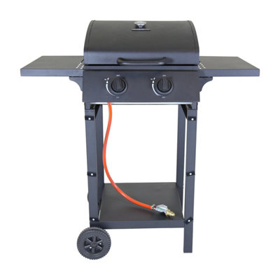 Charles Bentley Deluxe Auto Ignition 2 Burner Gas BBQ Grill Steel Barbecue Black - 6
