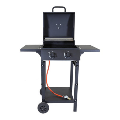 Charles Bentley Deluxe Auto Ignition 2 Burner Gas BBQ Grill Steel Barbecue Black - 7