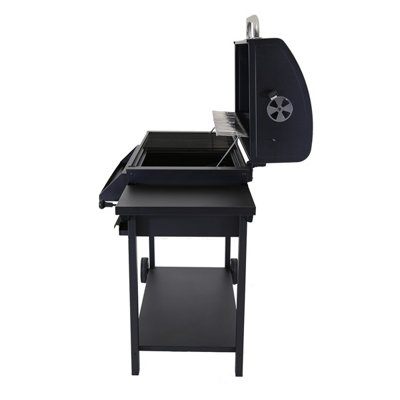 Charles Bentley Deluxe Charcoal BBQ Grill with Chrome Steel Warming Rack - 6