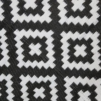 Charles Bentley Diamond Pattern Lightweight Waterproof Indoor/Patio Round Rug - 5