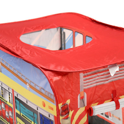 Charles Bentley Fire Engine Play Tent Indoor Outdoor Polyester Pop Up