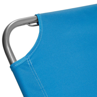Charles Bentley Folding Sunlounger Teal - 4