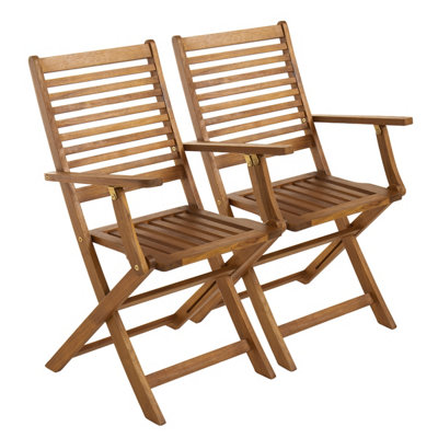 Charles Bentley FSC Acacia Hardwood Furniture Set with Extendable Table & 6 Chai - 8