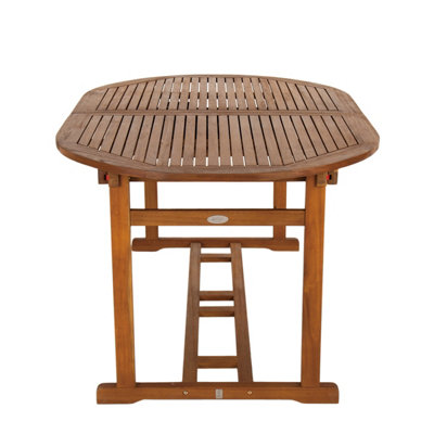 Charles Bentley FSC Acacia Hardwood Oval Extendable Table - 8