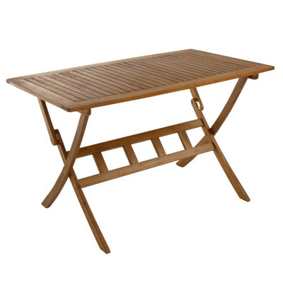 Charles Bentley FSC Acacia Hardwood Rectangular Folding Table - 3