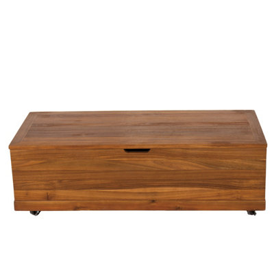 Charles Bentley FSC Acacia Outdoor Garden Storage Box H36xW46xL110cm - 3