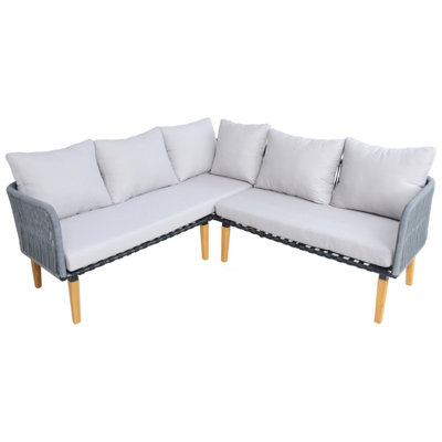 Charles bentley corner discount sofa lounge set grey