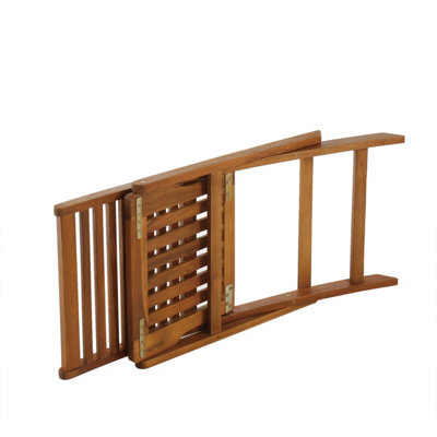 Charles Bentley FSC Acacia Wood Pair of Outdoor Foldable Chairs - 9