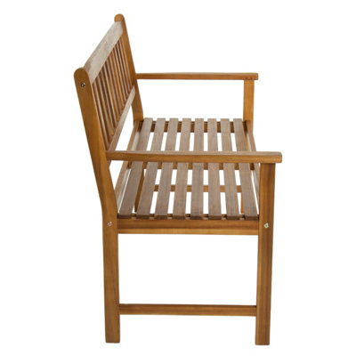 Charles Bentley FSC Acacia Wooden 2 Seater Bench - 3
