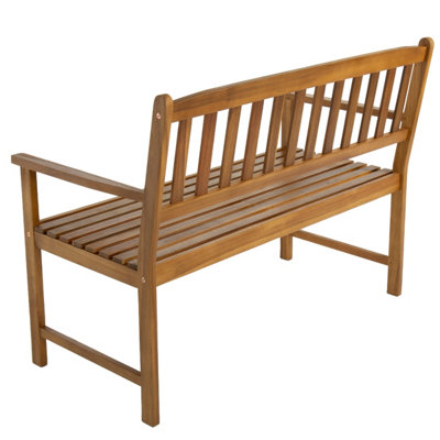 Charles Bentley FSC Acacia Wooden 2 Seater Bench - 4