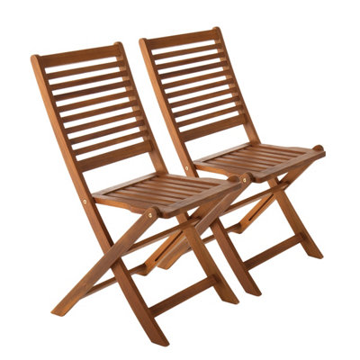 Charles Bentley FSC Acacia Wooden Octagonal Table & Chairs 5pc Set - 7