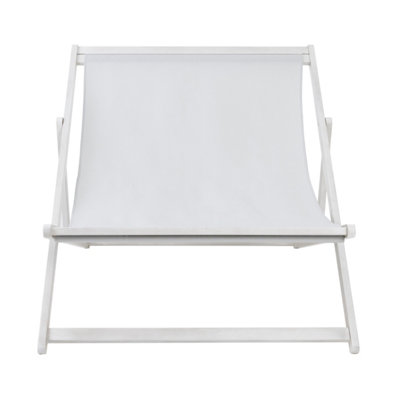 Charles Bentley FSC Certified Eucalyptus White Washed Double Deck Chair Grey - 3