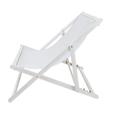 Charles Bentley FSC Certified Eucalyptus White Washed Double Deck Chair ...