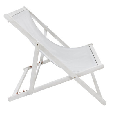 Charles Bentley FSC Certified Eucalyptus White Washed Double Deck Chair Grey - 5