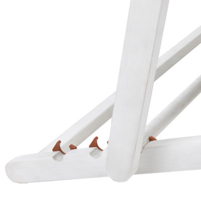 Charles Bentley FSC Certified Eucalyptus White Washed Double Deck Chair Grey - 7