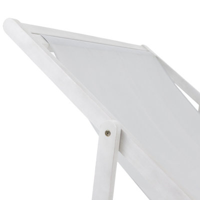 Charles Bentley FSC Certified Eucalyptus White Washed Double Deck Chair Grey - 8