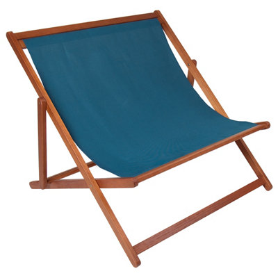 Charles Bentley FSC Eucalyptus Wooden Double Deck Chair for Outdoors and Garden