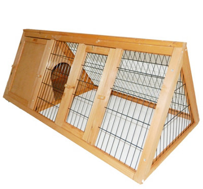 Charles Bentley FSC Frame Wooden Outdoor Portable Pet Hutch Guinea Ferret Run