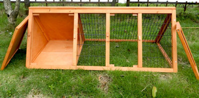 Charles Bentley FSC Frame Wooden Outdoor Portable Pet Hutch Guinea Ferret Run - 3