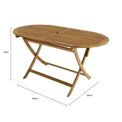 Charles Bentley FSC Wooden Furniture Oval Table - 6