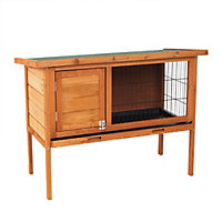 Charles Bentley FSC Wooden Raised Pet Hutch Guinea Cage Run Cleaning Tray