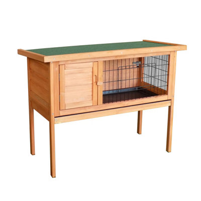 Charles Bentley FSC Wooden Raised Pet Hutch Guinea Cage Run Cleaning Tray