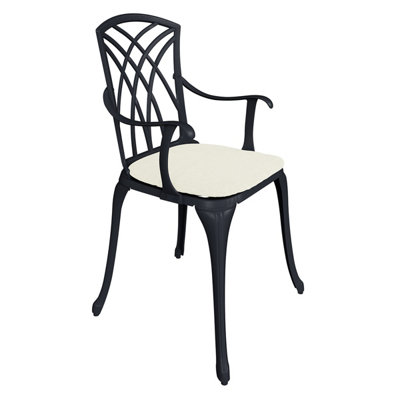Charles Bentley Furniture 3 Piece Cast Aluminium Bistro Set Table & 2 Arm Chairs - 4
