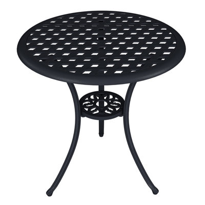 Charles Bentley Furniture 3 Piece Cast Aluminium Bistro Set Table & 2 Arm Chairs - 7