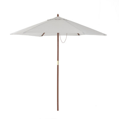 Charles Bentley Garden Large 2.4M Wooden Garden Patio Parasol Shade Umbrella 38M