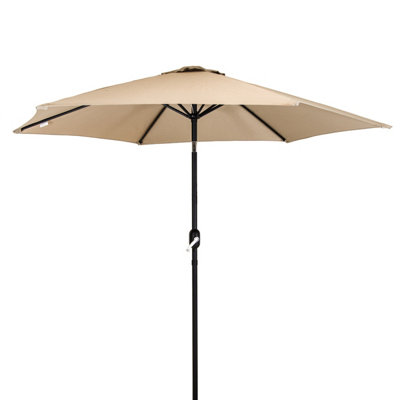 Charles Bentley Garden Metal Patio Umbrella Parasol With Crank & Tilt ...