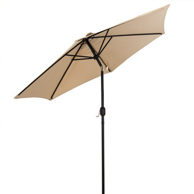 Charles Bentley Garden Metal Patio Umbrella Parasol With Crank & Tilt - Colours