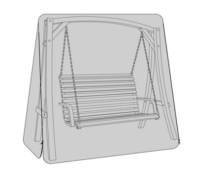 Charles Bentley Garden Swing Seat Cover - Black - 3