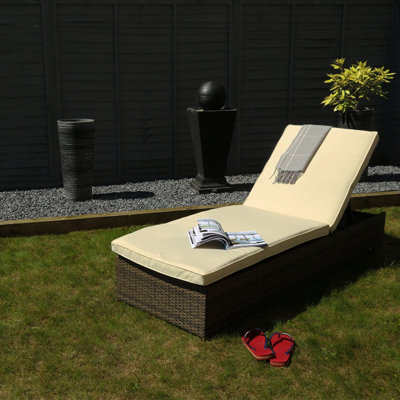 Charles bentley rattan sun lounger sale