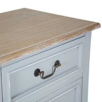 Charles Bentley Grey Loxley Vintage Solid Wood Chest Of Drawers 5 Drawer Tallboy - 4