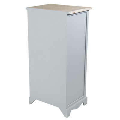 Charles Bentley Grey Loxley Vintage Solid Wood Chest Of Drawers 5 Drawer Tallboy - 5