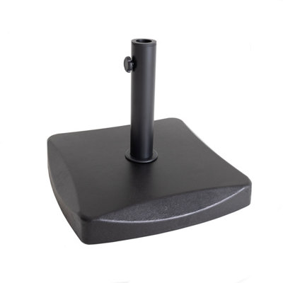 Charles Bentley Heavy Weight 26.5Kg Concrete Parasol Base Umbrella Stand Black - 5