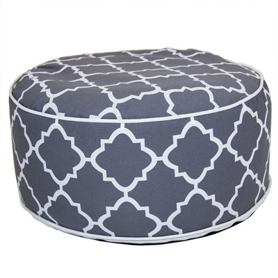 Charles Bentley Indoor/Outdoor Inflatable Foot Stool Pouffe Bean Bag - Grey