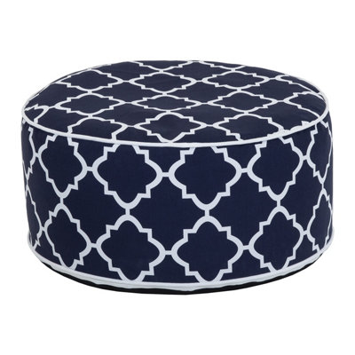 Navy store foot pouffe