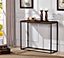 Charles Bentley Industrial Chevron Console Contemporary Wood Metal Table
