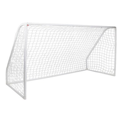 Charles Bentley Junior 8ftx4ft Plastic Portable White Football Goal Inc. Net