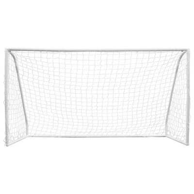 Charles Bentley Junior 8ftx4ft Plastic Portable White Football Goal Inc. Net