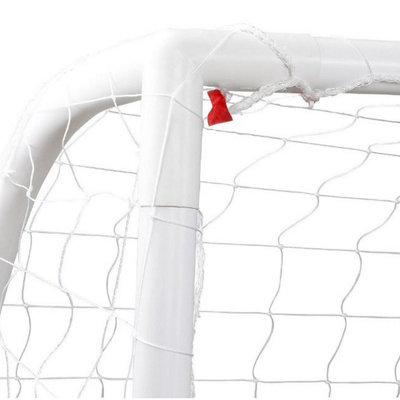 Charles Bentley Junior 8ftx4ft Plastic Portable White Football Goal Inc. Net