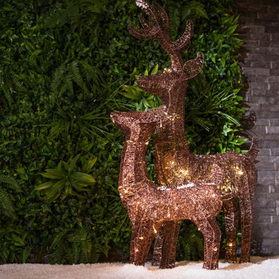 Charles Bentley LED Deer Decoration Pair 70/90 cm Waterproof Battery Powered - 6