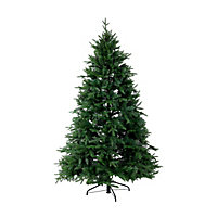 Charles Bentley Luxury 7ft Faux Nordic Spruce Hinged Christmas Tree Artificial